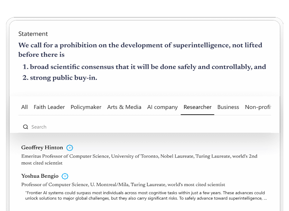 Statement on Superintelligence