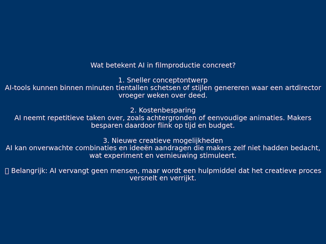 ai filmproductie kader