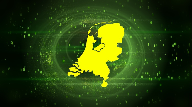 Satellietfoto van Nederland