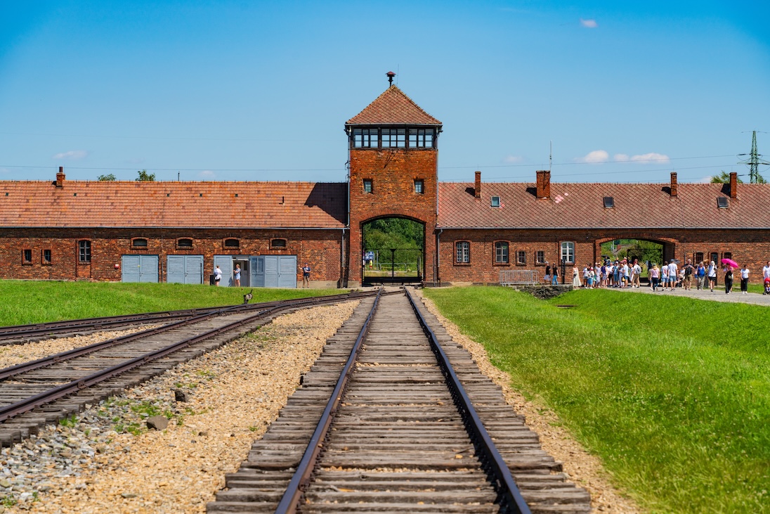 Poorthuis in concentratiekamp Auschwitz II Birkenau in Polen